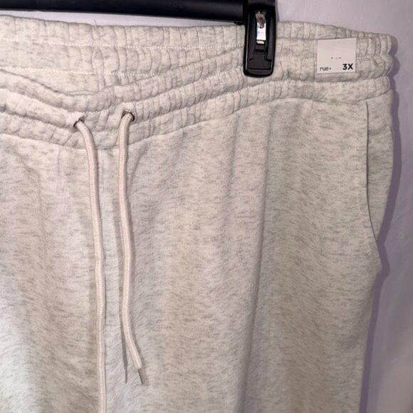 {Plus Size} NWT Rue21 Boyfriend Sweatpant/Jogger~ Size 3X~ Light Heather Gray - Picture 3 of 7